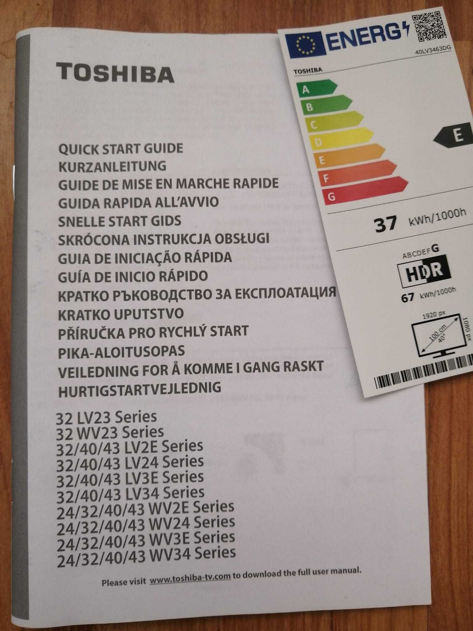 Televizor LED Smart TOSHIBA 40LV3463DG, Full HD, 100cm