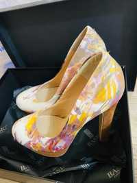 Summer Floral Heels Size 39 Women Shoes