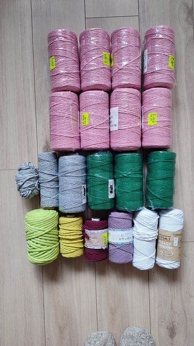 Калбета прежда - 100% вълна и памучно макраме