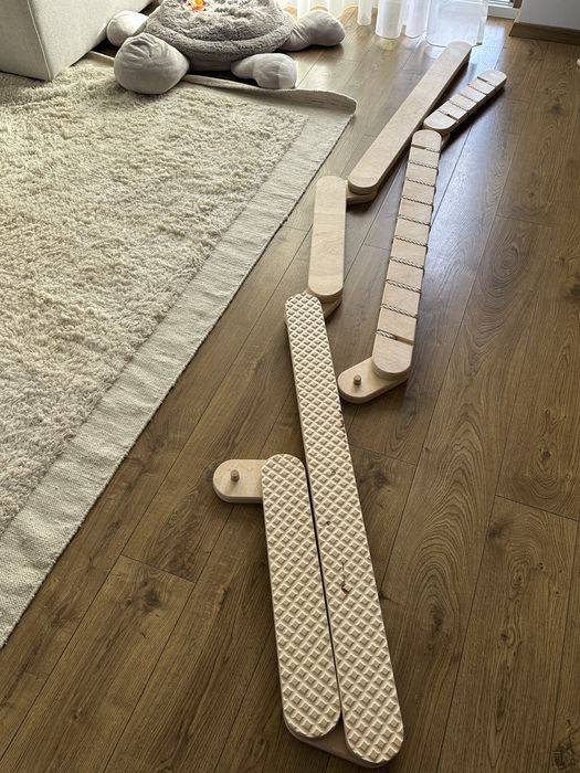 Traseu senzorial tactil copii lemn / pista echilibru