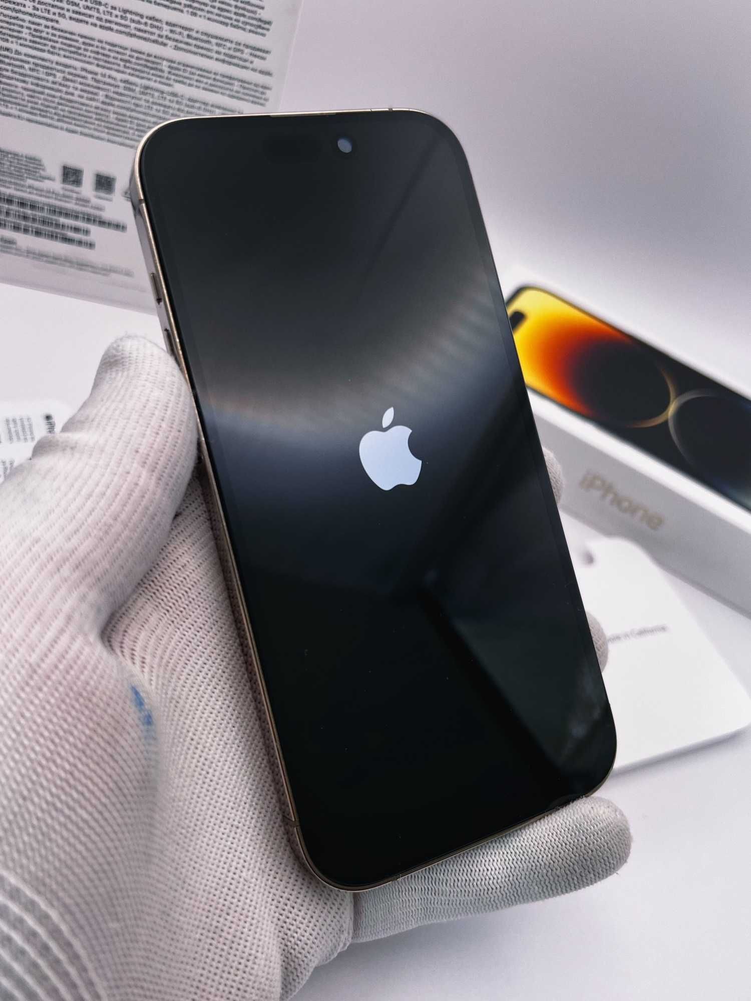 iPhone 14 Pro, 256GB, Gold, 100% батерия, Отключен, с проблем!