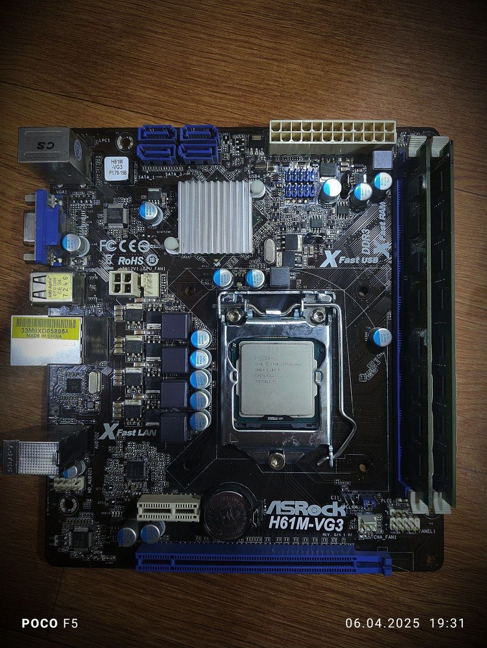 Комплект H61+8GB+I5 3470