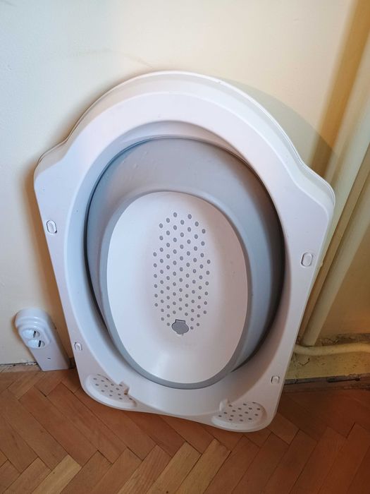 Сгъваема вана за къпане на бебе - сивa