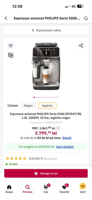 Aparat de cafea Espressor Philips Seria 5500
