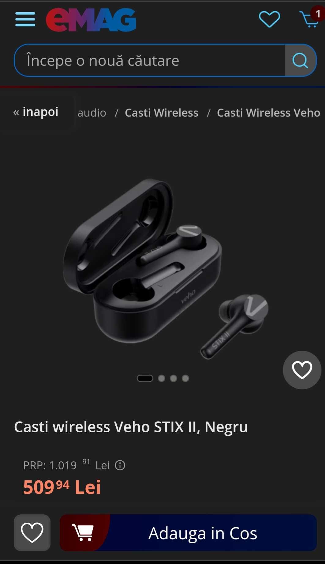 Casti wireless Veho Stix 2