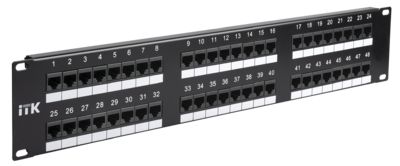 PP48-2UC6U-D05-1 ITK 2U патч-панель кат.6 UTP, 48 портов (Dual), с орг