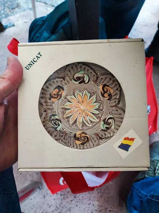 Farfurie ceramică de Horezu Marcovo, model unicat, nouă