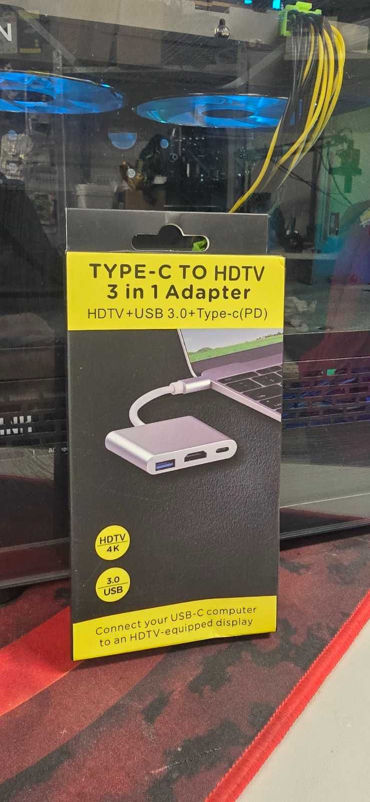 Адаптер Type C към HDMI - 3 в 1 адаптер