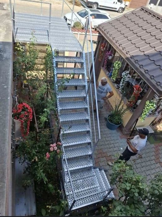 scarii metalice zincate exterioare și pentru incendii , platforme, pod