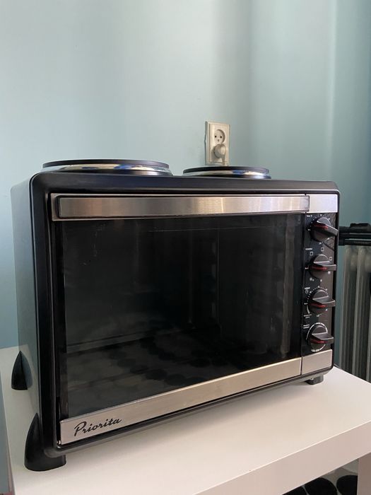 Мини-духовка с 2 конфорками — Priorita CK-30HS, 30 л, 1600 Вт
