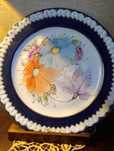 Set 4 farfurii decorative albastre. Portelan