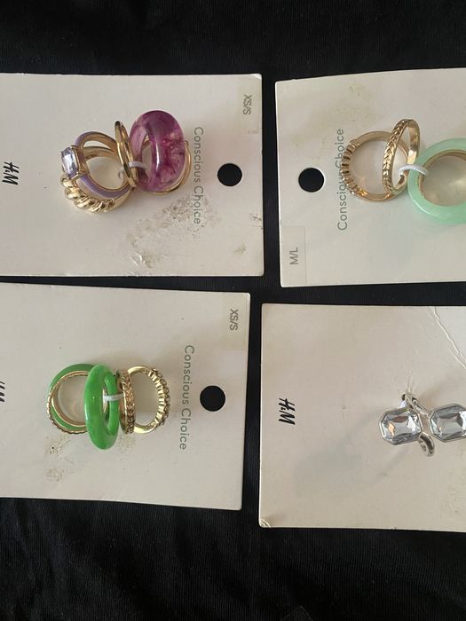 Бижутерия новая разная серьги, кольца