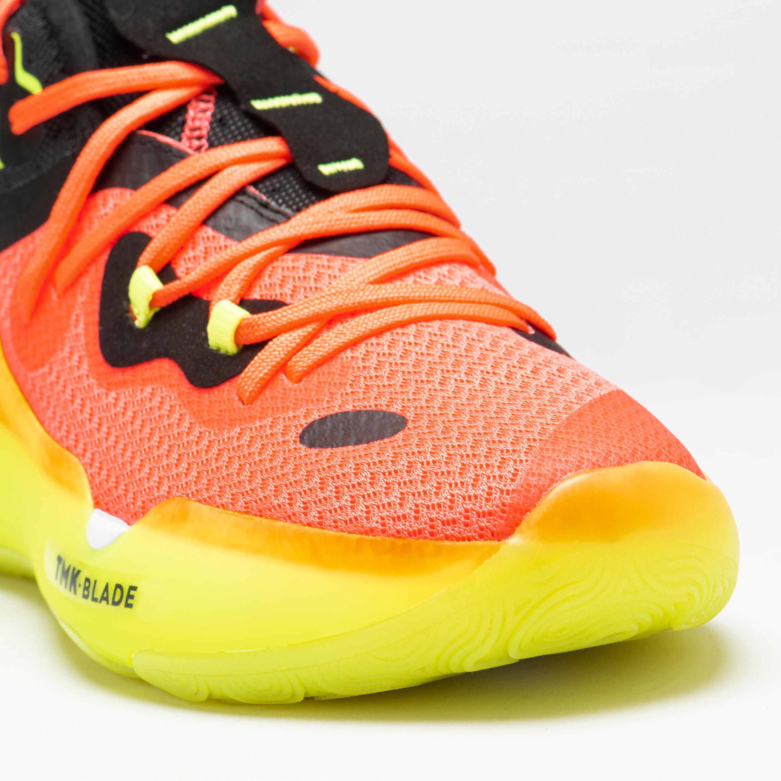 Ghete Mid Baschet Se500 Roz-Galben - produs resigilat (nou) Decathlon