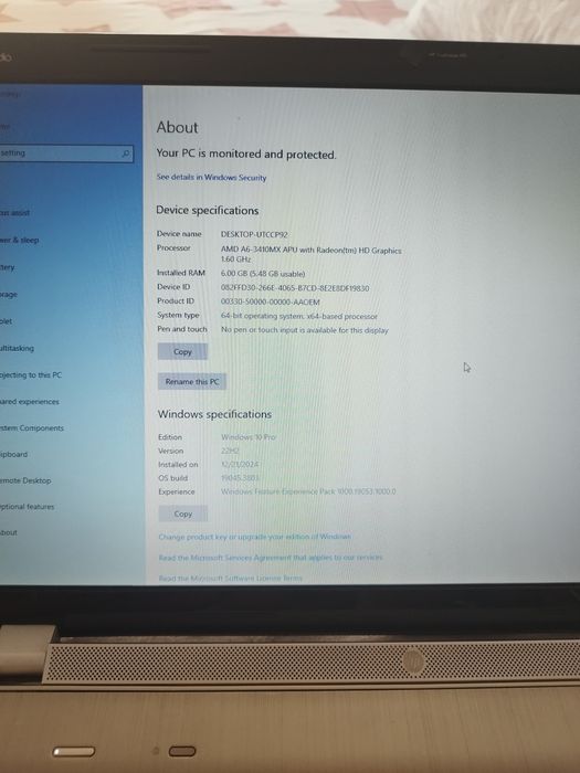 Laptop HP Pavilion Dv7 17 inch ssd 480gb