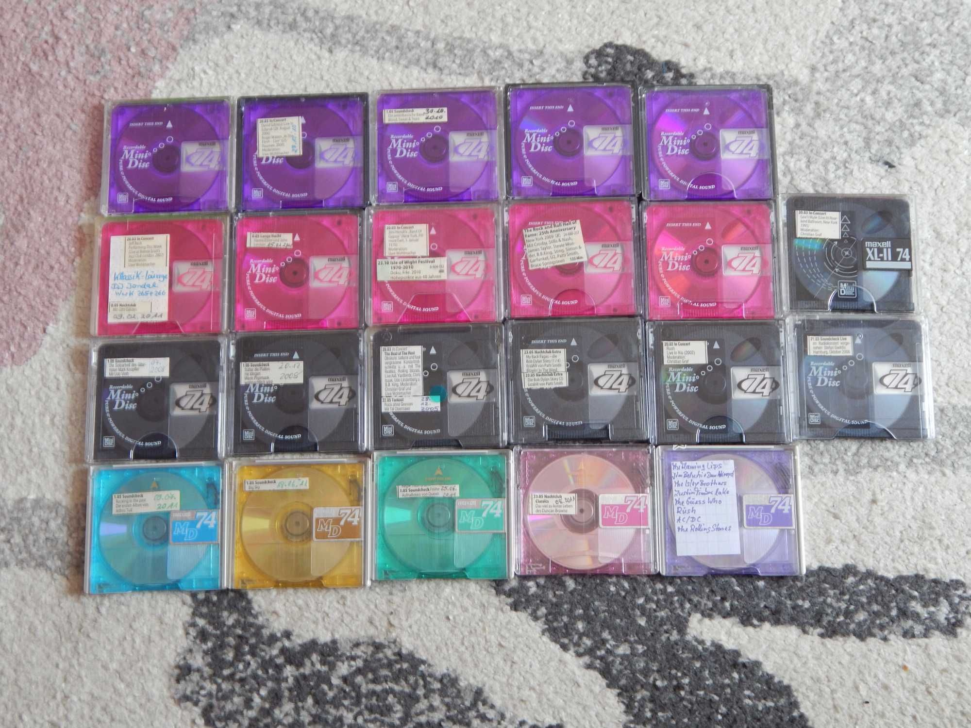 muzica pe MiniDisc , Minidiscuri MAXELL lot de 22 buc