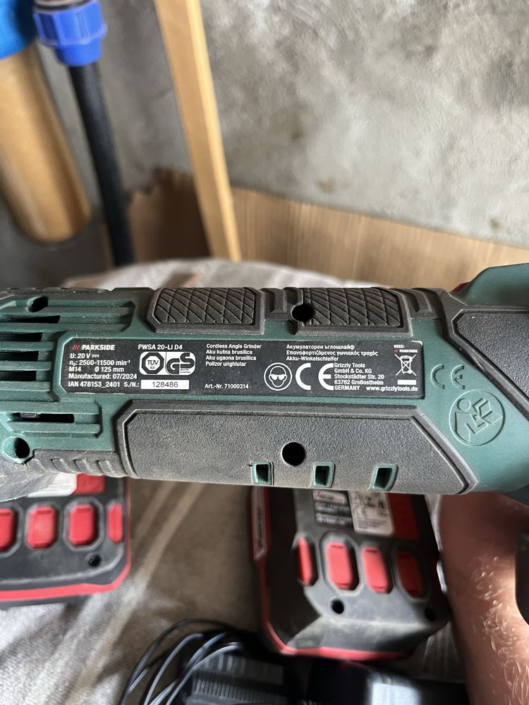 Акумулаторен ъглошлайф Parkside 125mm