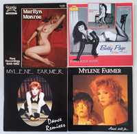 Marilyn Monroe, Betty Page, Mylene Farmer vinyl vinil