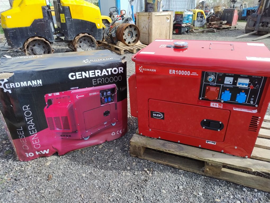 Generator Erdmann ER10000 10kw trifazic diesel nou