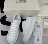 Adidasi Alexander Mcqueen albi full piele naturala