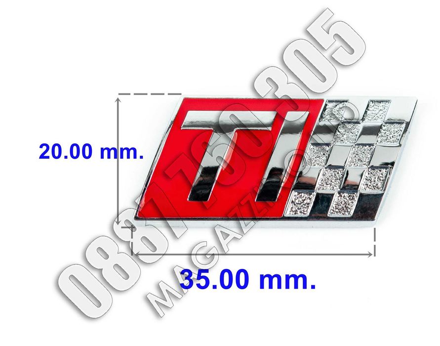 Емблема TI за Алфа Ромео 147 за задния капак метална хром и емайл