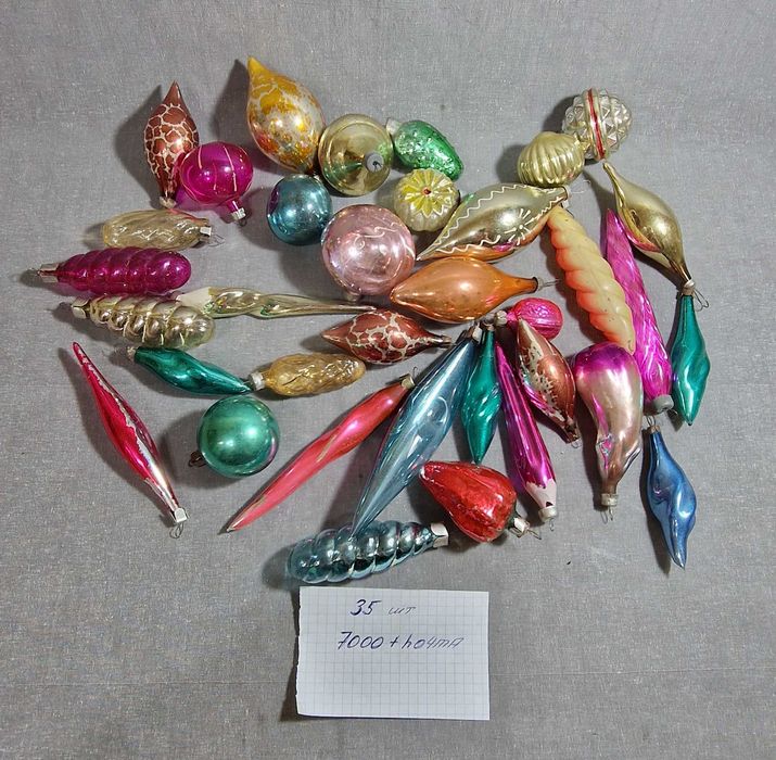 Елочные игрушки СССР. 35шт