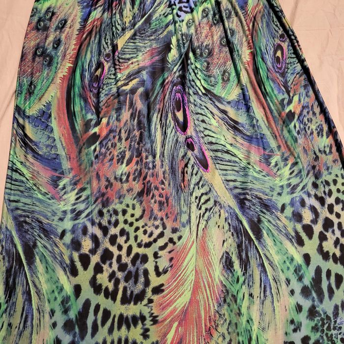 Rochie lunga model Cavalli, spate gol, marime L-XL, noua