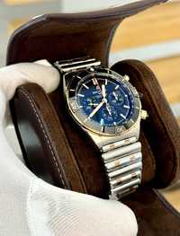 Часовници Breitling Chronomat B01 сребро злато
