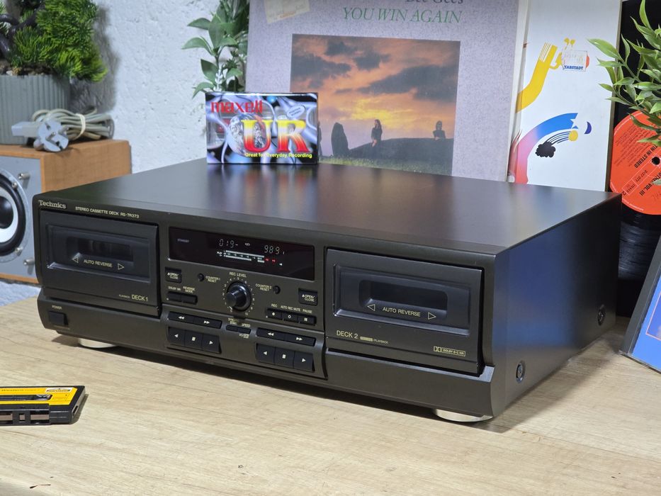 Dublu deck TECHNICS RS-TR373, hifi stereo retro casetofon