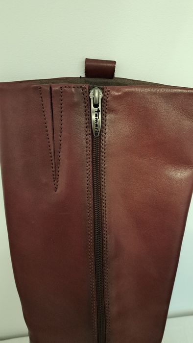 Cizme 39 Tamaris piele bordo