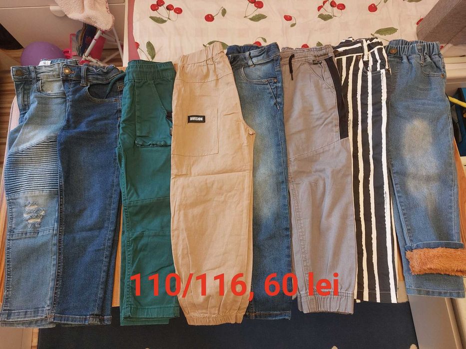 Lot pantaloni baiat 110/116