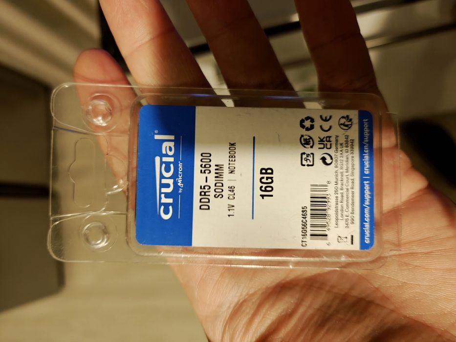 Crucial 16GB DDR5 5600MHz CT16G56C46S5