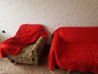Холна гарнитура - диван, фотьойли, табуретки