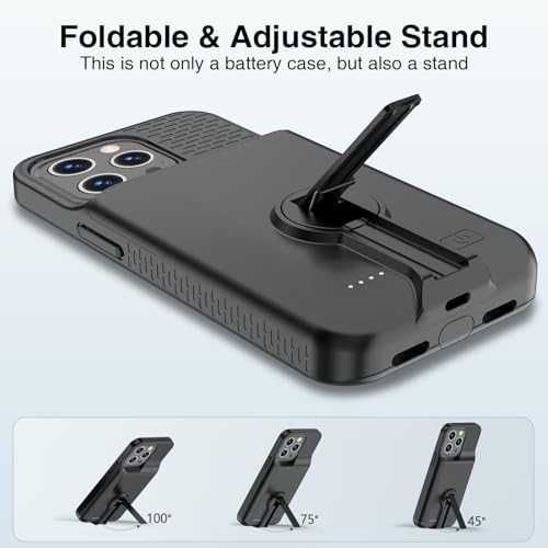 Нов 8000mAh Батерия кейс калъф със стойка за iPhone 14 Plus/13 Pro Max