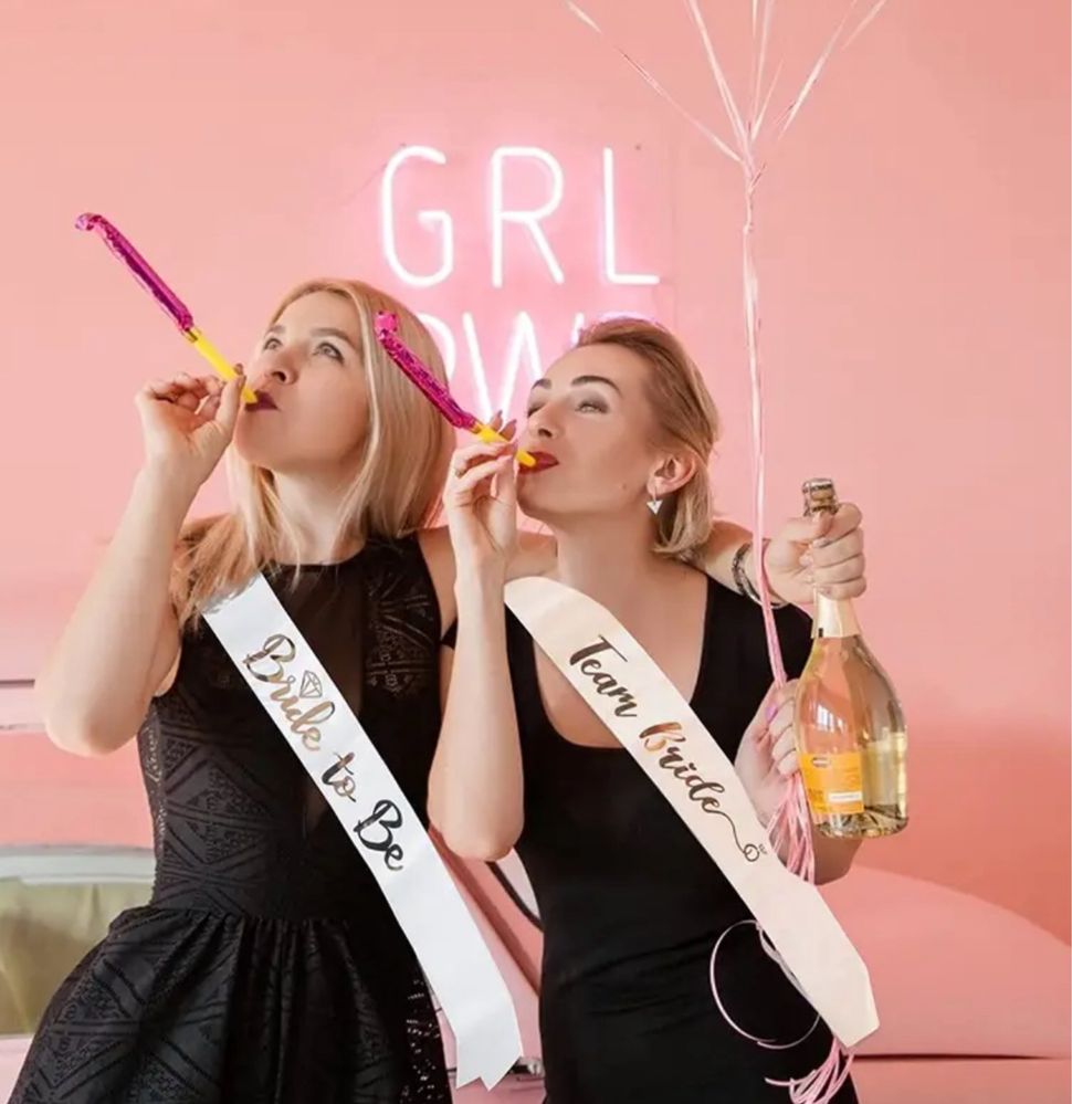 Лента для подружек невесты на девичник. Хен пати Hen party Bride party