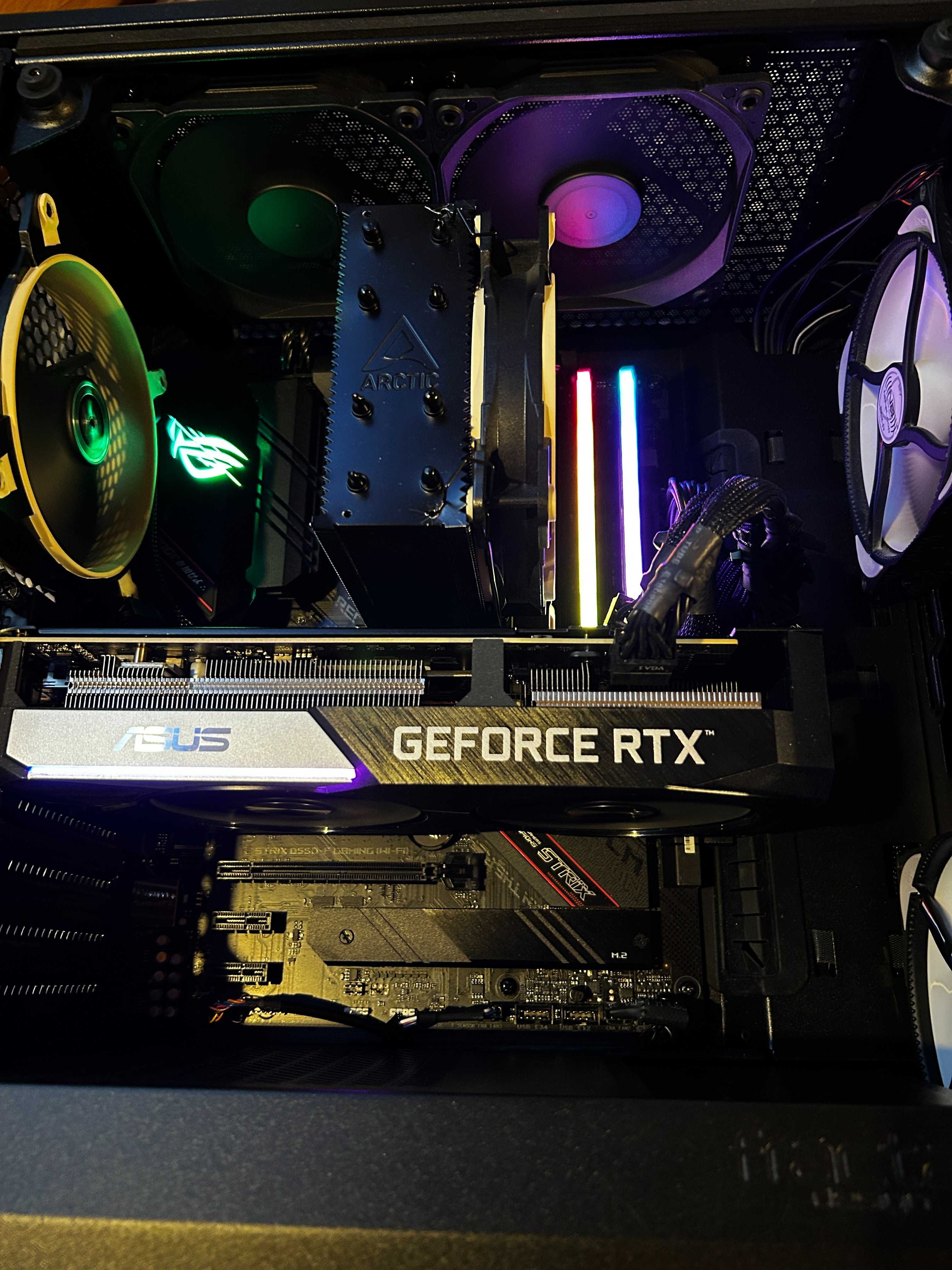 Геймърски Ryzen 5 5600X/Asus RTX 3060 Ti/32Gb рам/SSD+HDD 2tb/Fractal