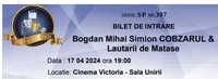Bilet intrare spectacol Bogdan Mihai Simion