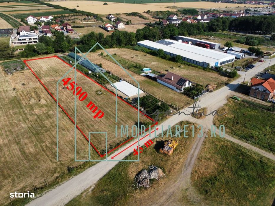 Teren de vanzare sau inchiriere, 4.500 mp Petresti, zona zavoi