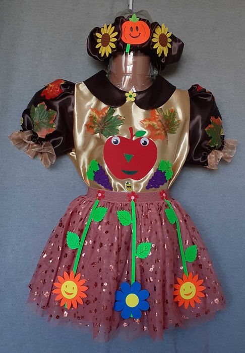 Costum Printesa toamnei pentru copii marimea 4 (5-6-7 ani)