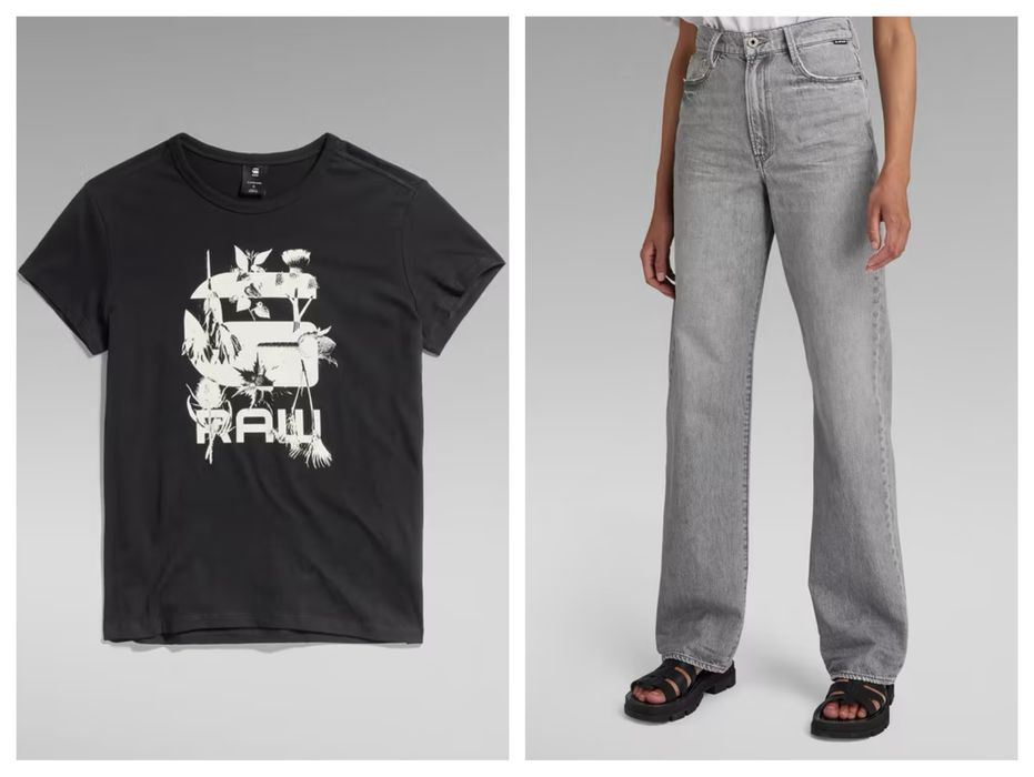 G Star Tedie прави дънки висока талия и тениска