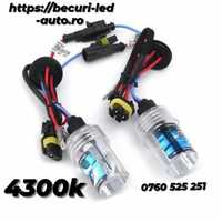 Set Două Becuri Xenon H1,H7,H8,H9,H11,H16 Nuanța Culorii 4300k/6000K