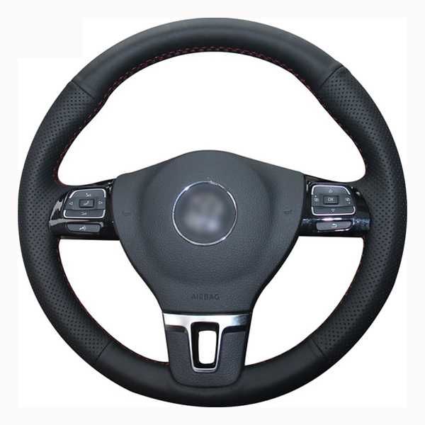 Кожен калъф за волан шиещ VW Passat / B7 / Jetta / Golf 6 Фолксваген