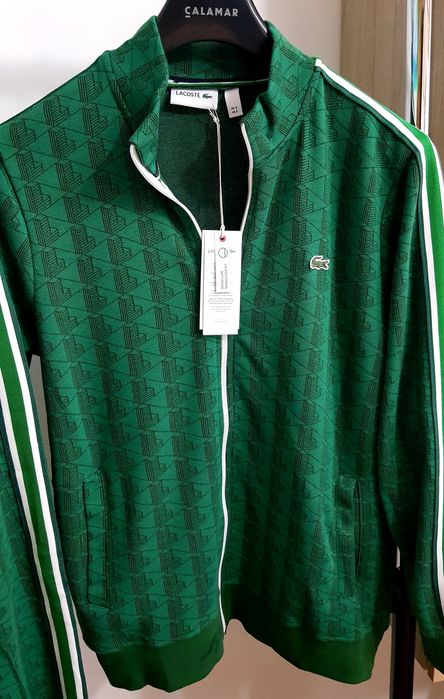 Trening bumbac Lacoste -verde-negru-made in France