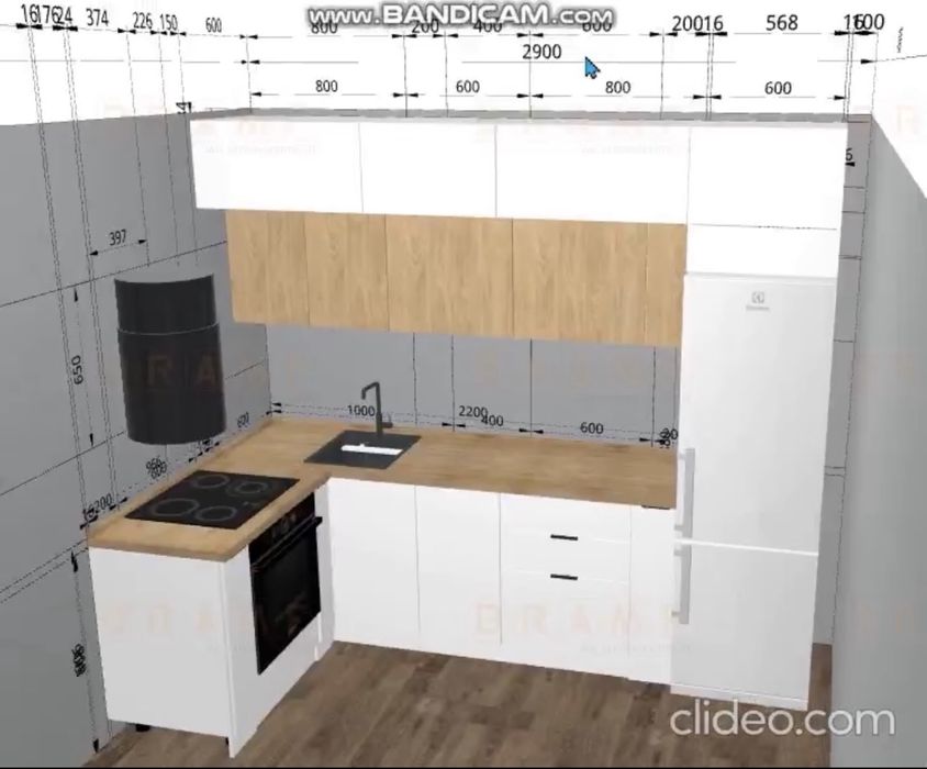 Кухня угловая белая