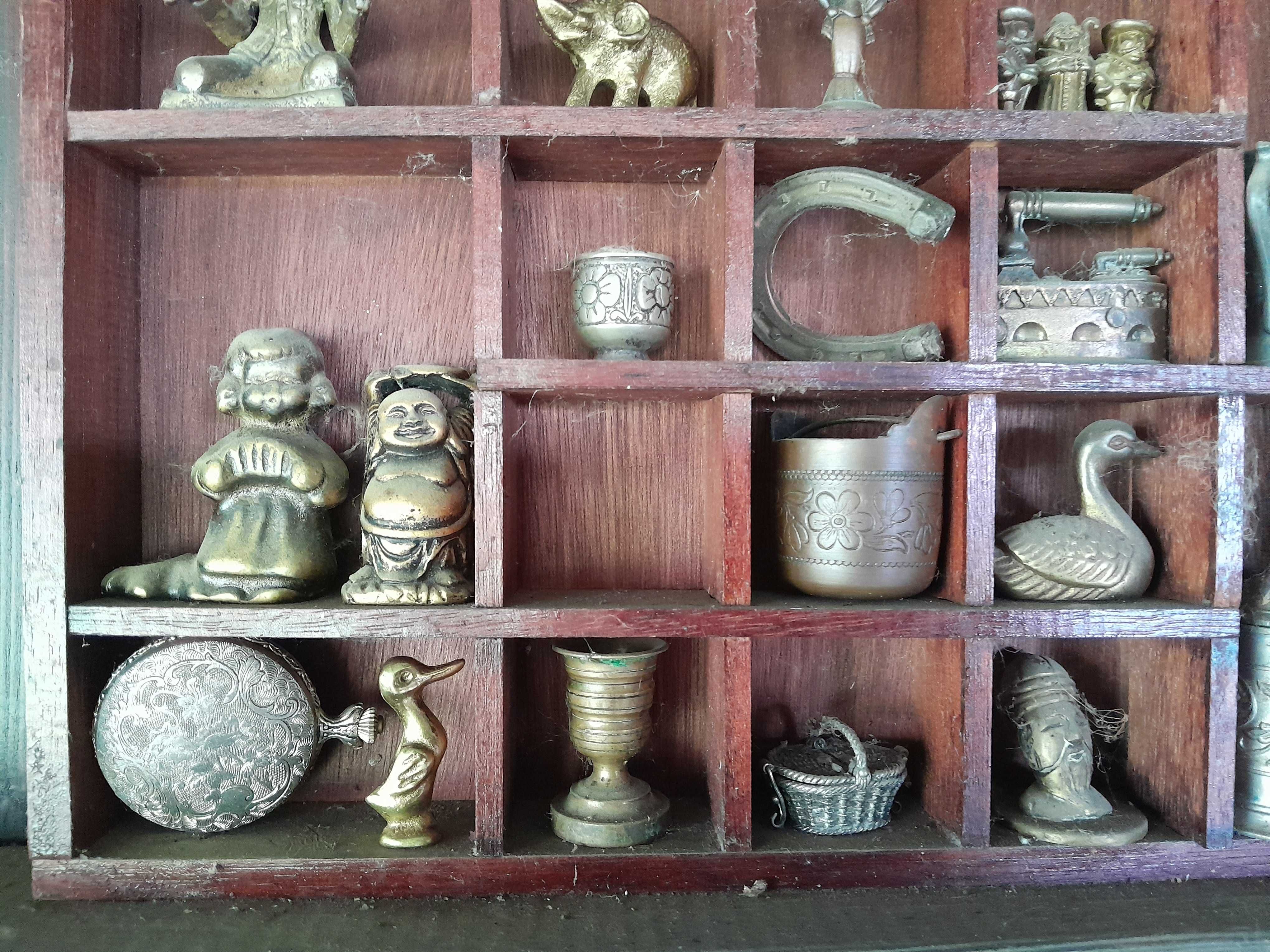Lot colectie miniaturi alama bronz metal decor vechi vintage
