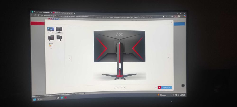 Monitor Gaming Curbat LeD AoC Model C27G2ZU