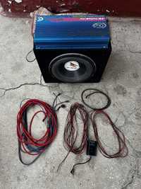 Subwoofer cu kit complet de instalare