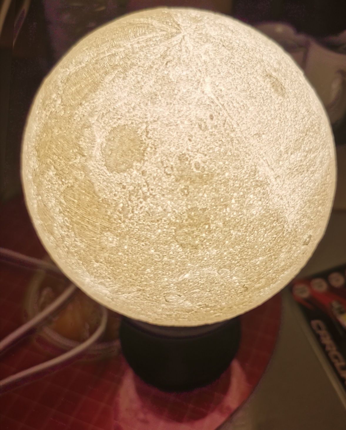 Veioza/lampă de veghe lună personalizabilă Moon lamp