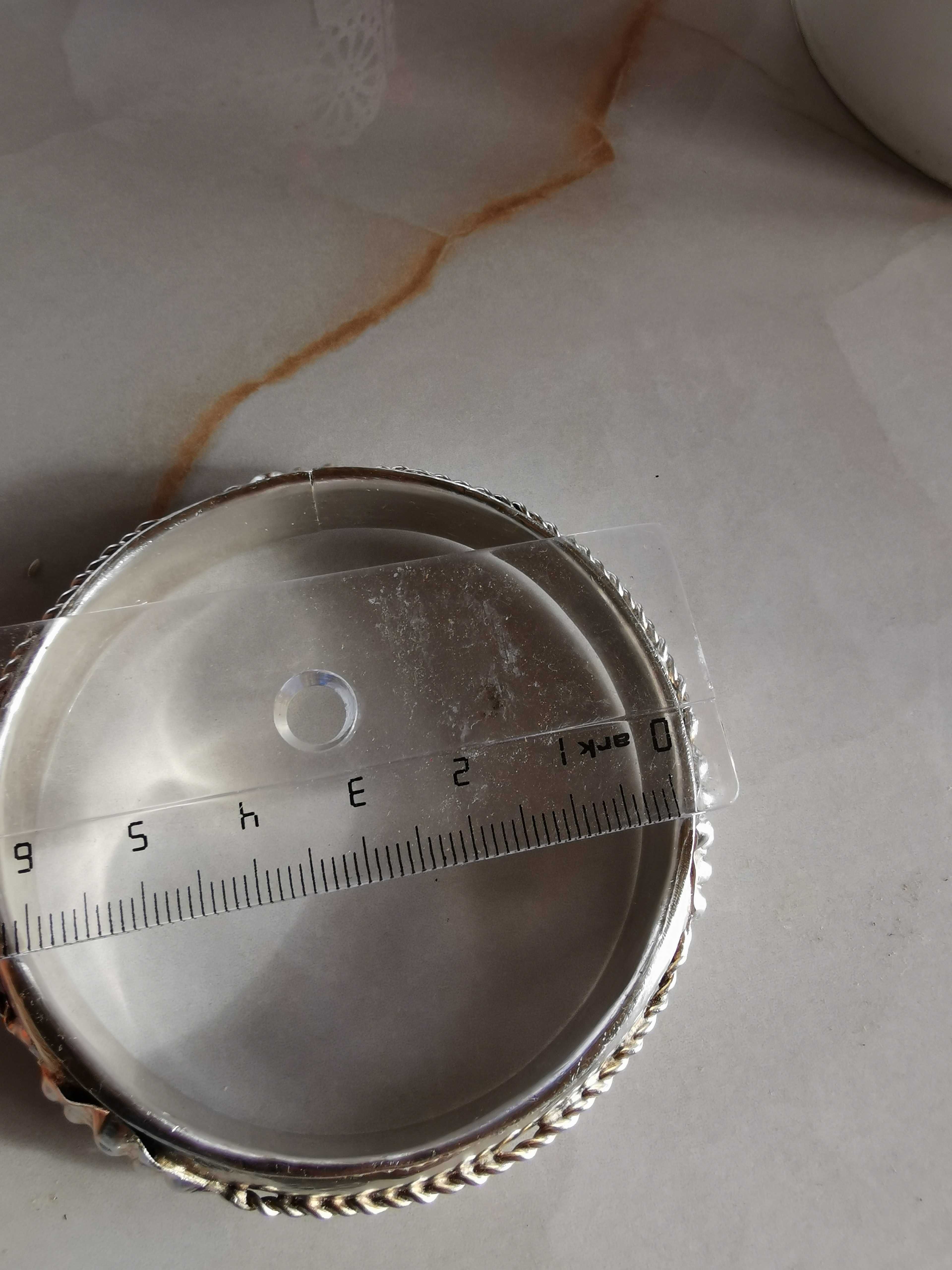 Brățară argint tribala filigran interior 6.5 cm 25 g