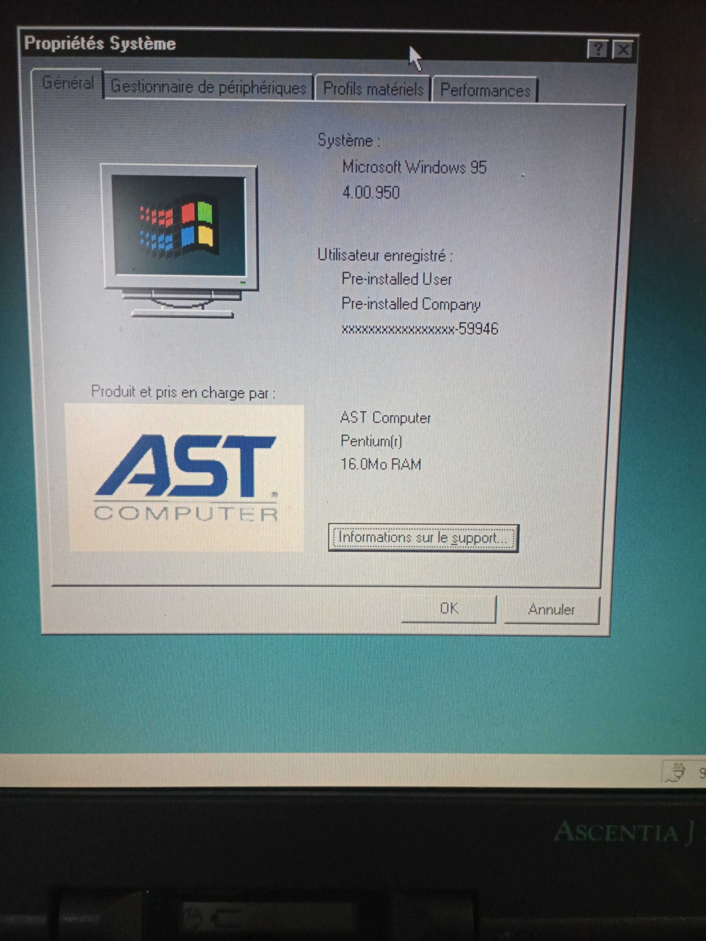 Ретро лаптоп AST Ascentia J, win95