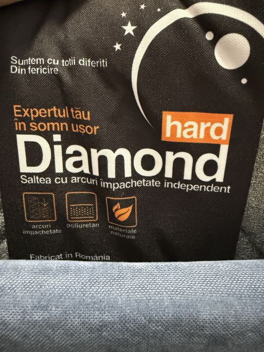 Pat matrimonial 160x200 cm cu somiera rabatabila si lada de depozitare